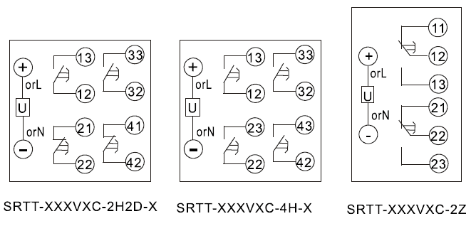 SRTT-24VDC-4H-D內部接線圖